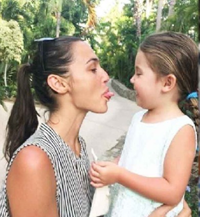 Alma Versano enjoying her outing with her mother